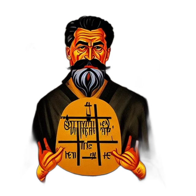 cartoon, concept art, stalin, eternal transparent PNG cut-out