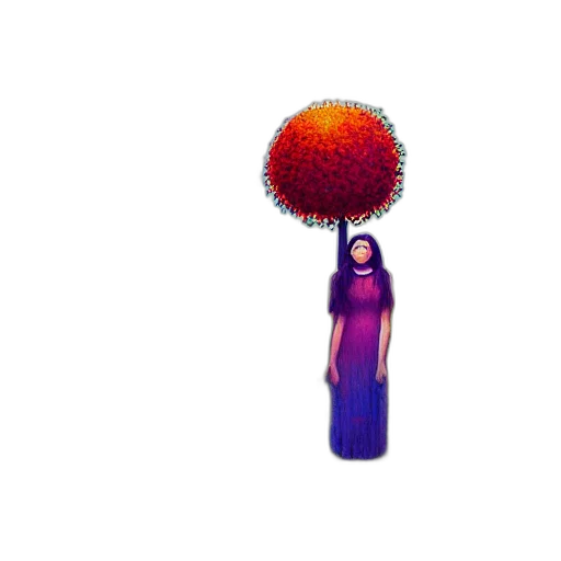 hair, staff, bottle, flower transparent PNG cut-out
