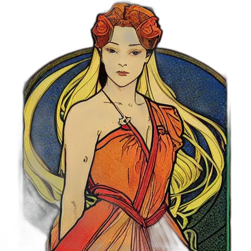 dress, jewelry, fantasy art, pixel art, concept art, comic book art, tarot, cards transparent PNG cut-out