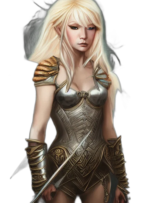 dragon, sword, dress, fantasy art, concept art, comic book art, photorealistic, golden transparent PNG cut-out