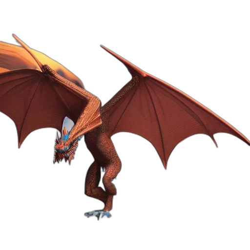dragon, creature, animal, staff, concept art, 3d render, fantasy art, pixel art transparent PNG cut-out