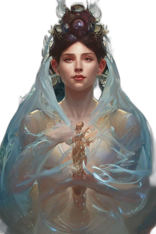 crown, dress, face, jewelry transparent PNG cut-out