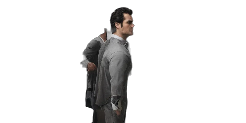 jacket, staff, robot, umbrella, 3d render, concept art, photorealistic, pixel art transparent PNG cut-out
