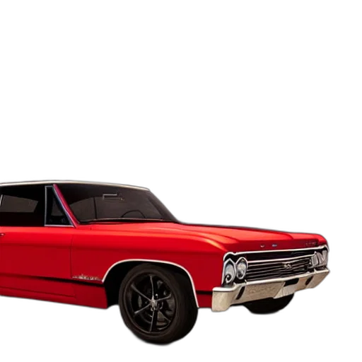 car, photorealistic, 3d render, concept art, door, chevrolet, impala, painted transparent PNG cut-out