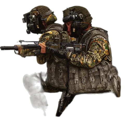 weapon, jacket, staff, mask transparent PNG cut-out