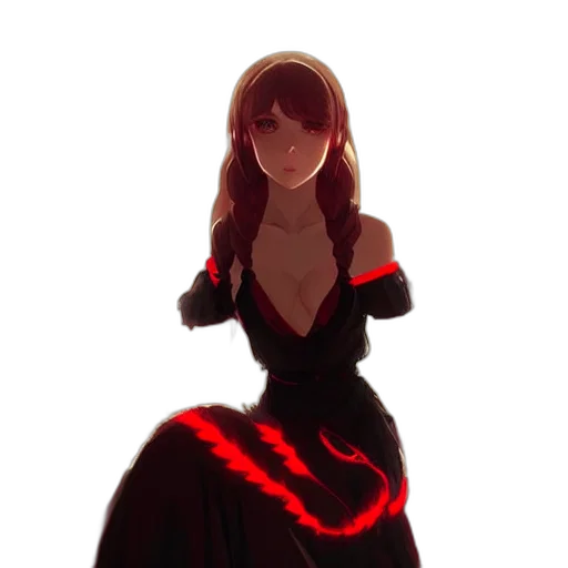dress, crown, staff, weapon, concept art, anime, pixel art, fantasy art transparent PNG cut-out