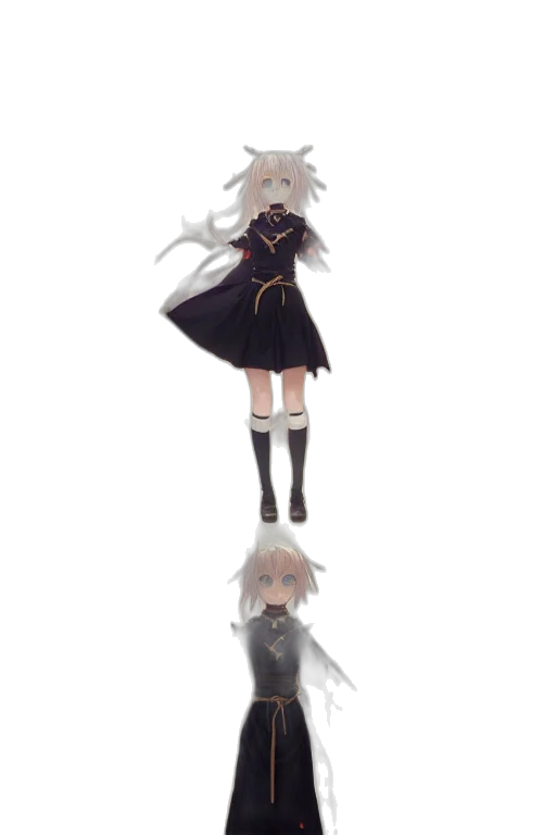 dress, staff, creature, robot transparent PNG cut-out