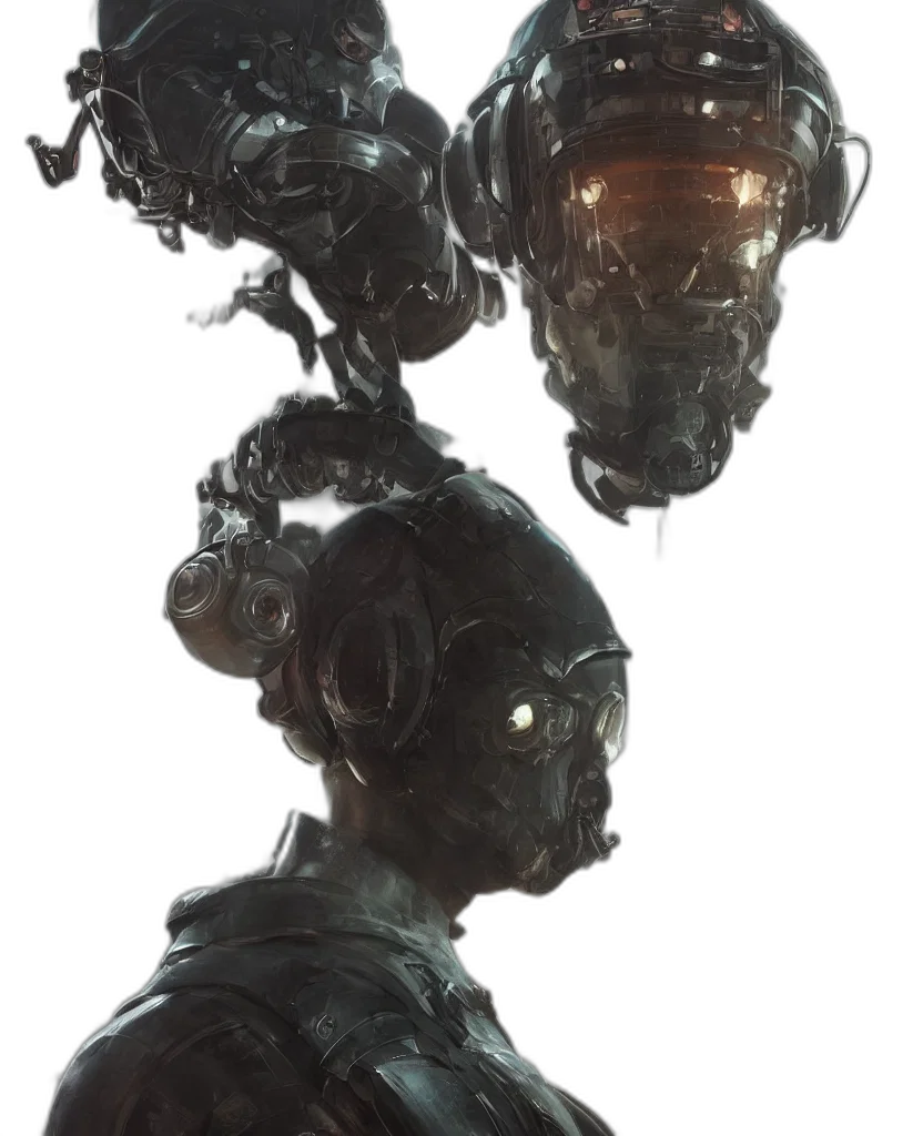 robot, mask, face, crown transparent PNG cut-out