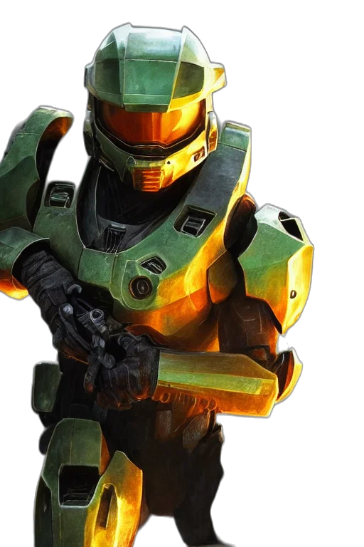 robot, weapon, concept art, 3d render transparent PNG cut-out