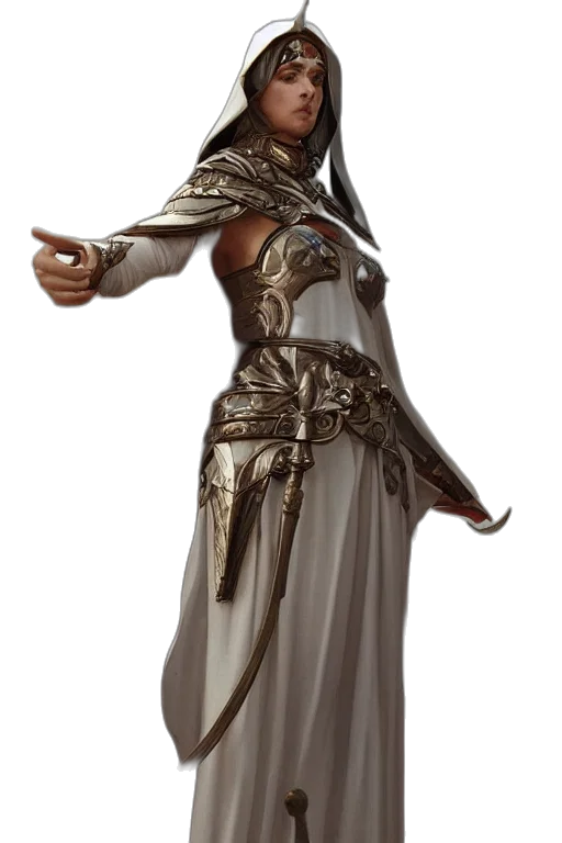 staff, sword, dress, weapon, concept art, fantasy art, 3d render, photorealistic transparent PNG cut-out