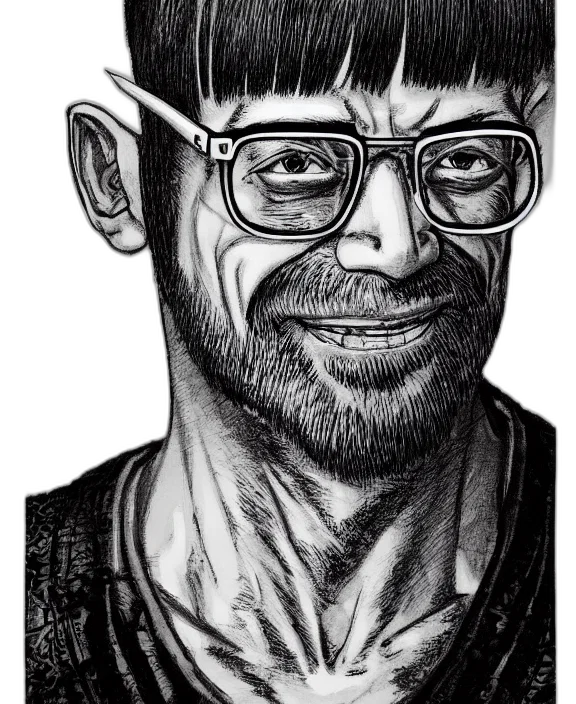 face, staff, cartoon, comic book art, photorealistic, concept art, highly, detailed transparent PNG cut-out