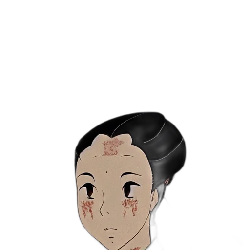 face, staff, mask, hair, cartoon, anime, concept art, pixel art transparent PNG cut-out