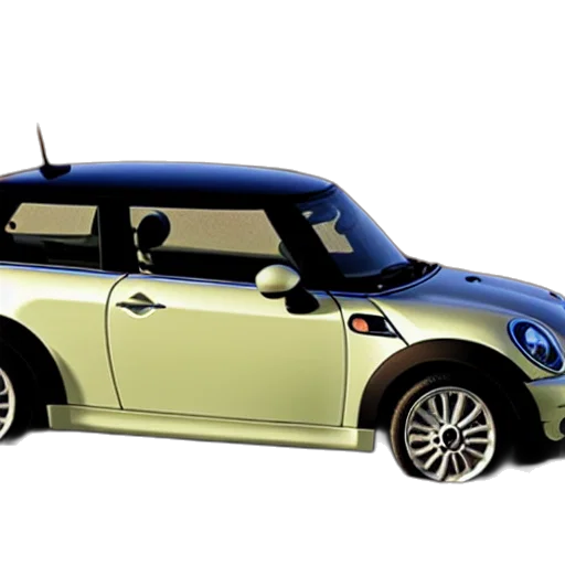 car, 3d render, photorealistic, concept art, photo, miniature, mini, cooper transparent PNG cut-out