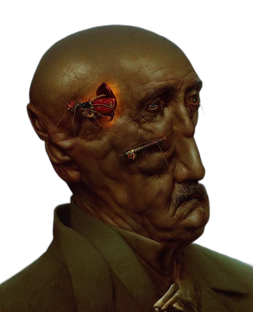 mask, face, staff, creature, concept art, cyberpunk, photorealistic, 3d render transparent PNG cut-out