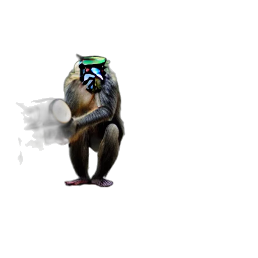 creature, animal, staff, mask, concept art, pixel art, 3d render, cyberpunk transparent PNG cut-out