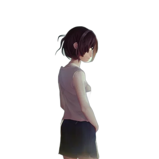 dress, jacket, face, staff transparent PNG cut-out