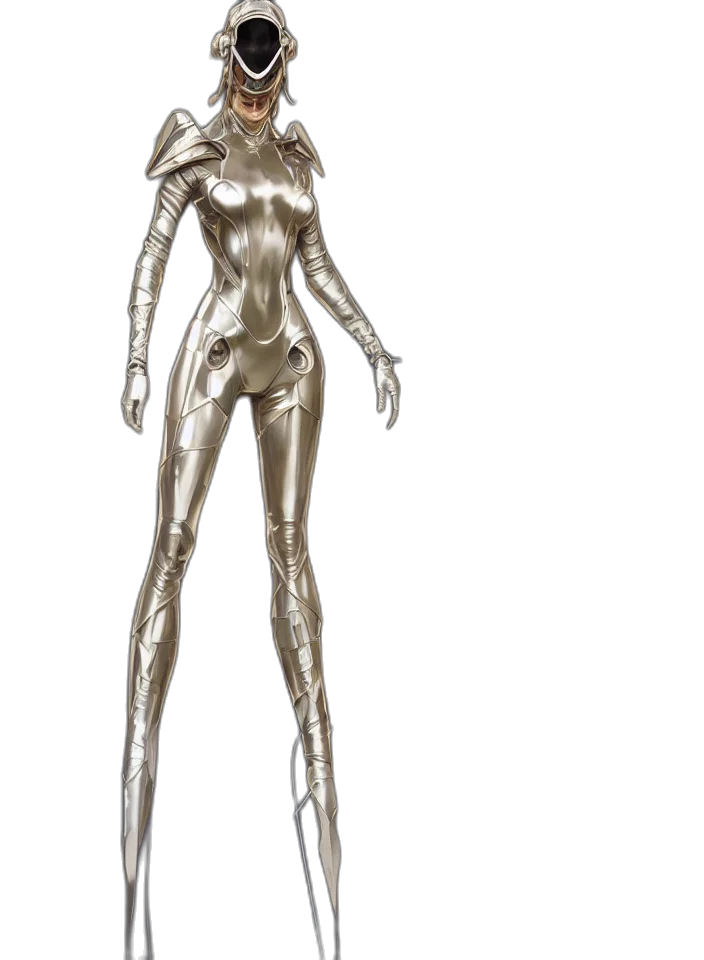 jewelry, robot, staff, dress transparent PNG cut-out