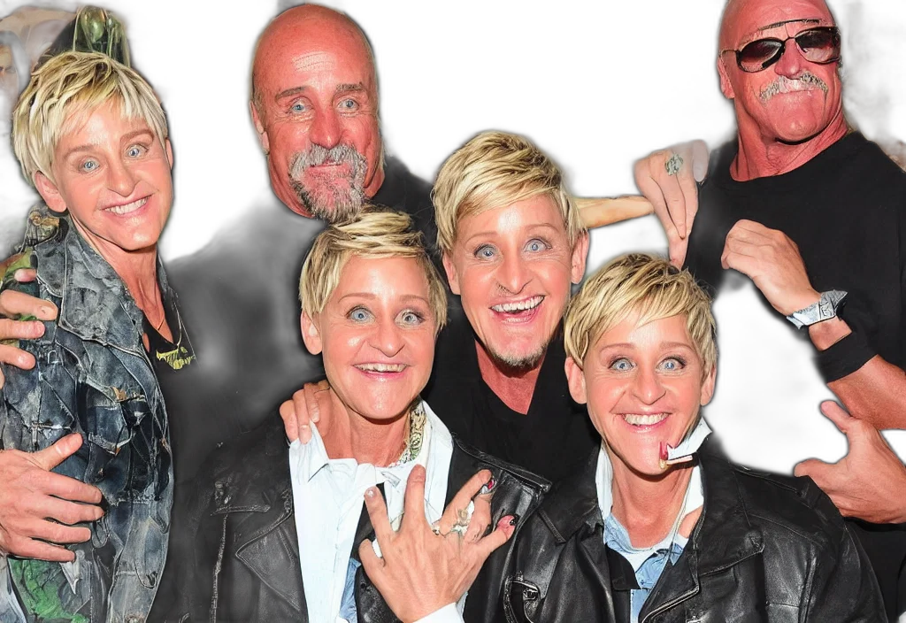 jacket, ellen, degeneres, standing transparent PNG cut-out