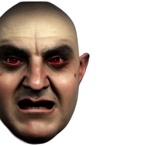 mask, face, creature, 3d render, photorealistic, concept art, vito, off transparent PNG cut-out