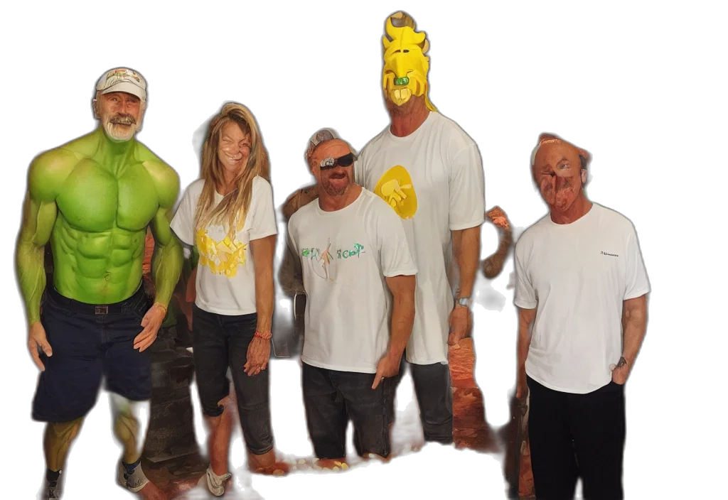 staff, mask, ellen, standing transparent PNG cut-out