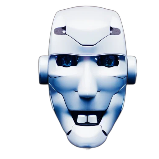 robot, face, mask, cyberpunk transparent PNG cut-out