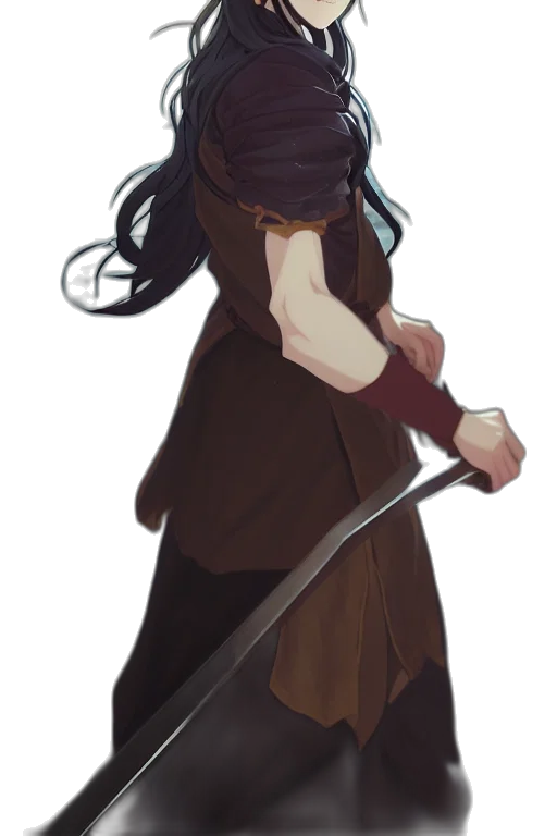 staff, sword, weapon, dress transparent PNG cut-out