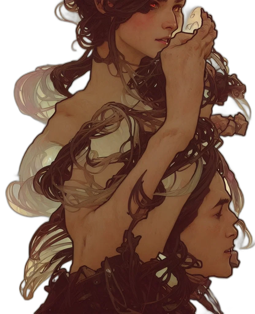 dress, crown, creature, hair transparent PNG cut-out