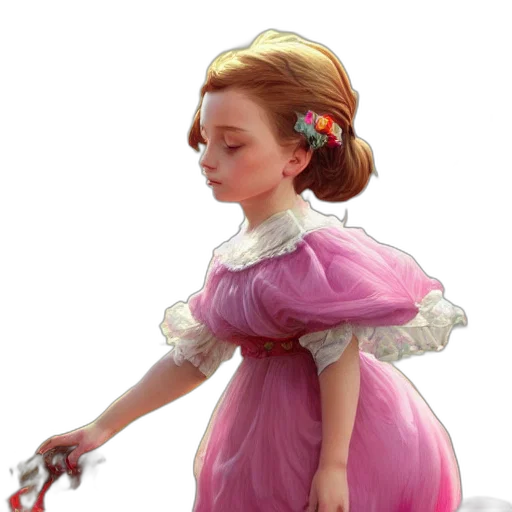 dress, crown, jewelry, staff transparent PNG cut-out