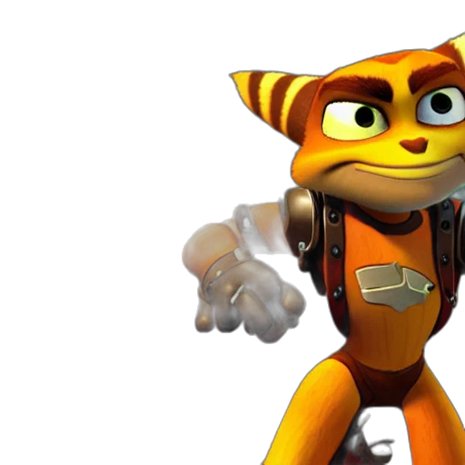 robot, 3d render, concept art, ratchet, clank, sees, jak, daxter transparent PNG cut-out