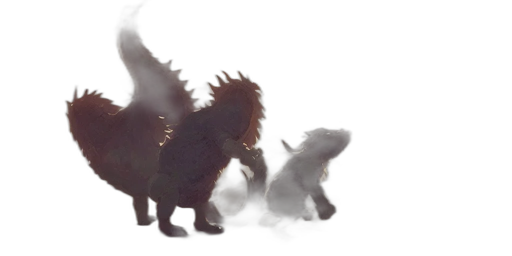 dragon, creature, animal, concept art, fantasy art, 3d render, photorealistic, fog transparent PNG cut-out