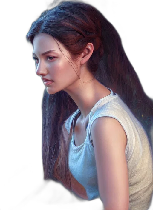 face, dragon, dress, hair transparent PNG cut-out