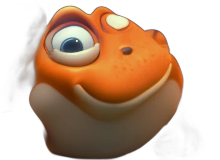 creature, animal, dragon, face, 3d render, concept art, photorealistic, garfield transparent PNG cut-out