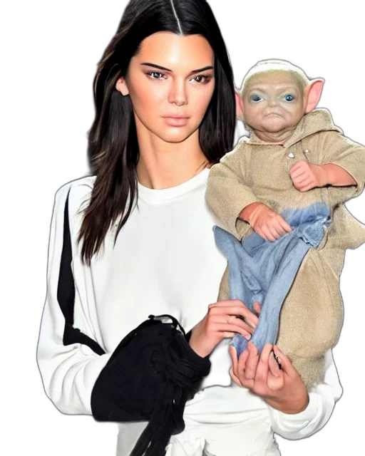 jacket, creature, photorealistic, 3d render, kendall, jenner, walking, runways transparent PNG cut-out