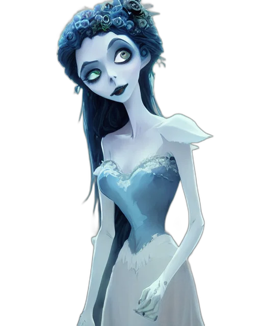 dress, staff, mask, concept art, fantasy art, comic book art, pixel art, underwater transparent PNG cut-out