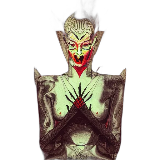 mask, creature, face, jacket transparent PNG cut-out