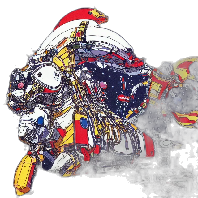 robot, concept art, pixel art, comic book art transparent PNG cut-out