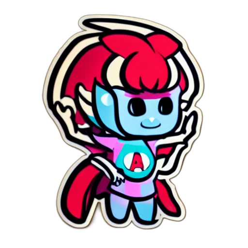 staff, vaporwave, cartoon, anime transparent PNG cut-out