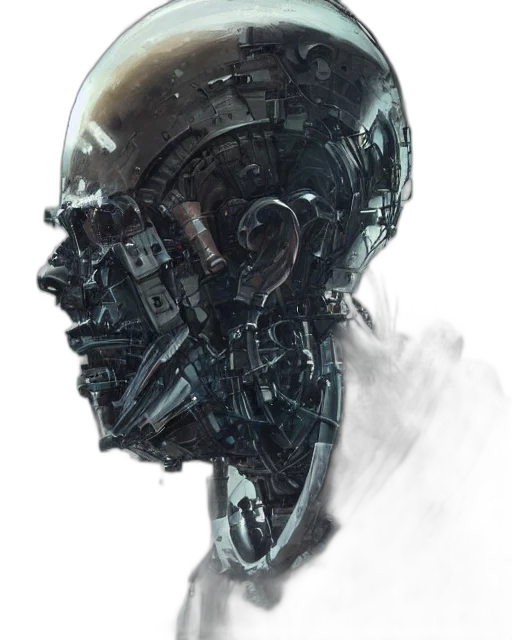 robot, mask, face, creature transparent PNG cut-out