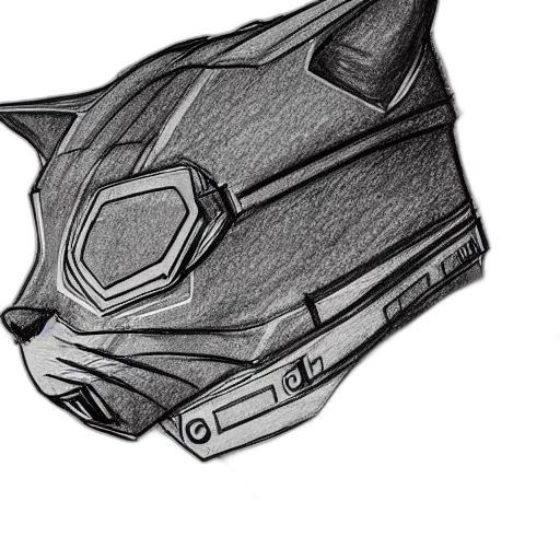 mask, jacket, weapon, robot, pencil sketch, concept art, 3d render, photorealistic transparent PNG cut-out