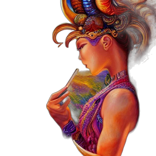 jewelry, crown, mask, face, fantasy art, oil painting, photorealistic, watercolor transparent PNG cut-out