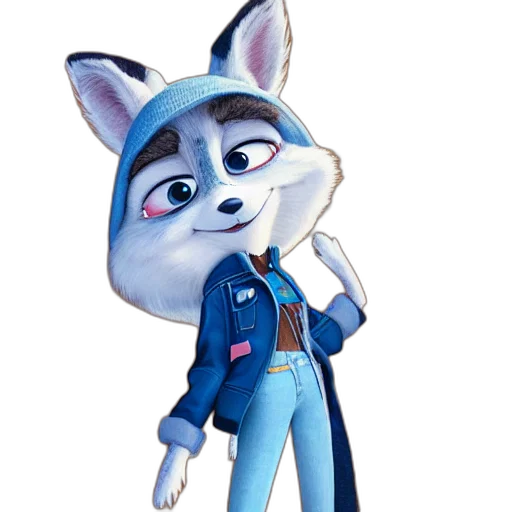 staff, jacket, animal, robot, concept art, 3d render, cartoon, photorealistic transparent PNG cut-out