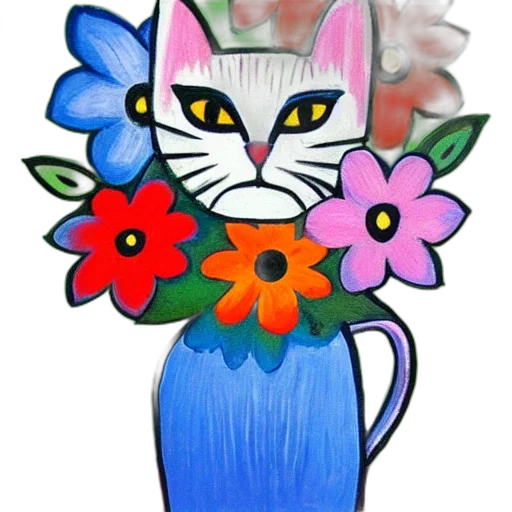 flower, staff, mask, watercolor transparent PNG cut-out
