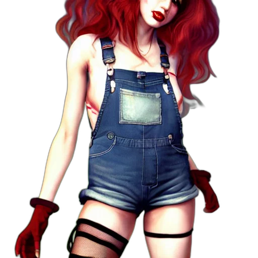 dress, concept art, fantasy art, cartoon, photorealistic, red, dark, full transparent PNG cut-out
