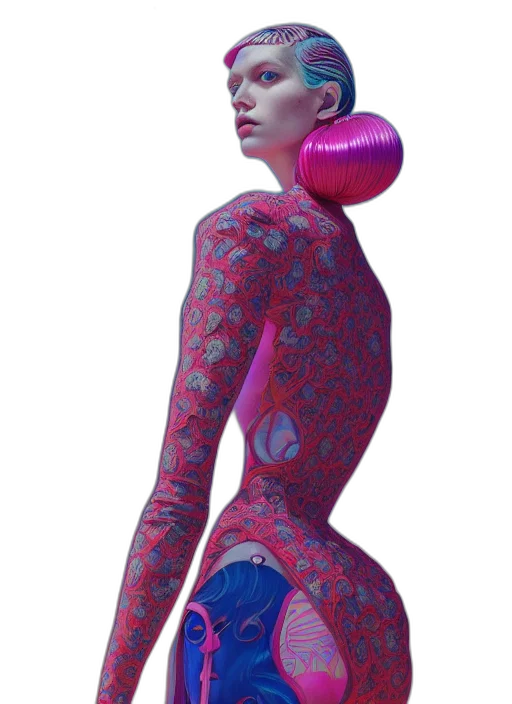 robot, dress, cyberpunk, concept art transparent PNG cut-out