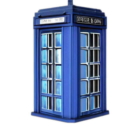 robot, 3d render, pixel art, concept art, outer space, police, box, shown transparent PNG cut-out