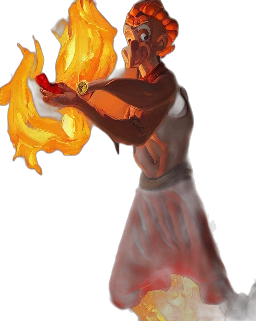 staff, concept art, fantasy art, pixel art, comic book art, fire, red, dark transparent PNG cut-out