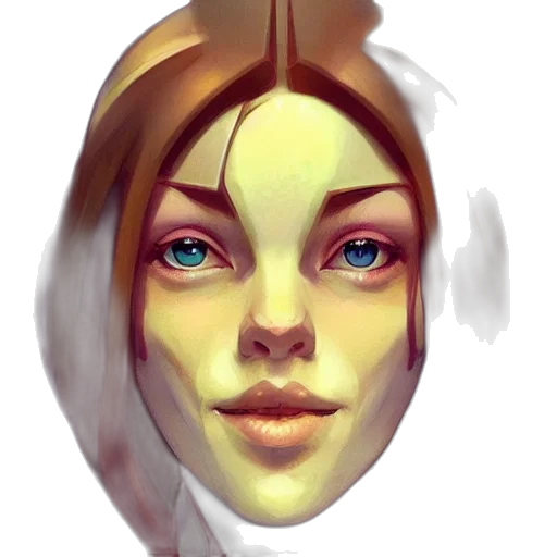 face, mask, fantasy art, photorealistic transparent PNG cut-out