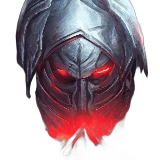 mask, face, sword, weapon, concept art, fantasy art, comic book art, pixel art transparent PNG cut-out