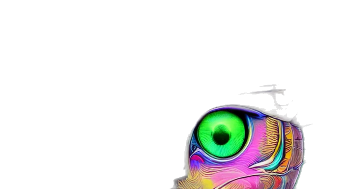 face, mask, animal, creature, photorealistic, 3d render, vaporwave, concept art transparent PNG cut-out