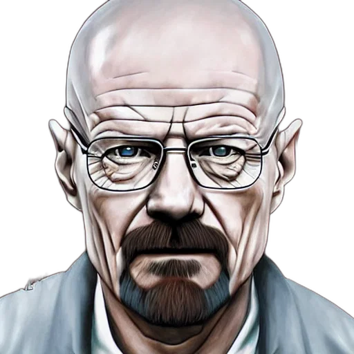face, staff, jacket, photorealistic, comic book art, concept art, cartoon, walter transparent PNG cut-out